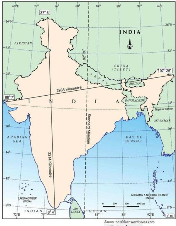 India Neighbor Map