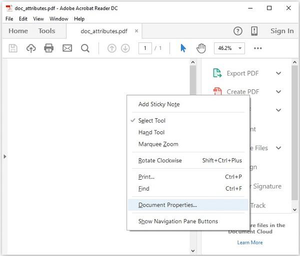 Document properties