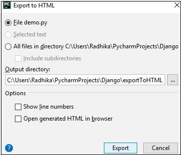 Export Html