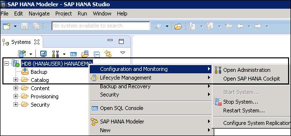 SAP HANA Studio