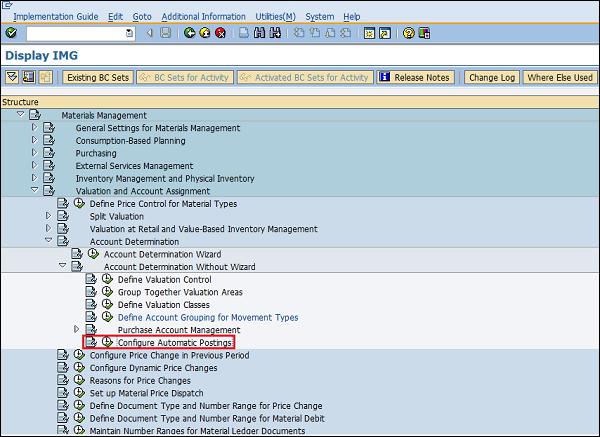 SAP automatic posting