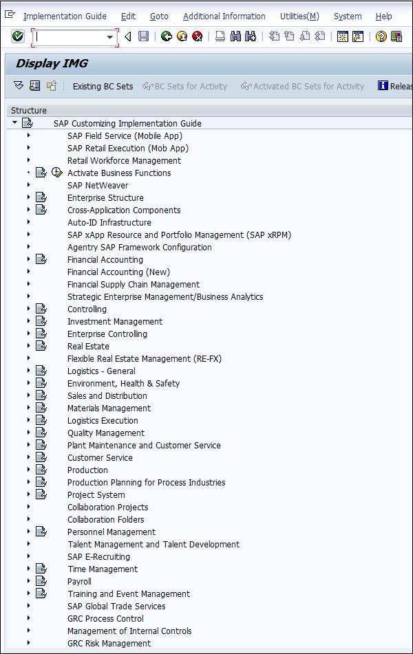 SAP Display IMG