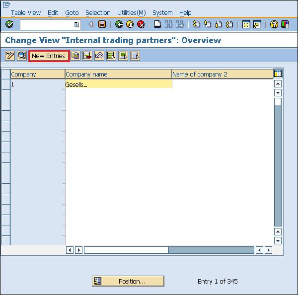 SAP New Entry