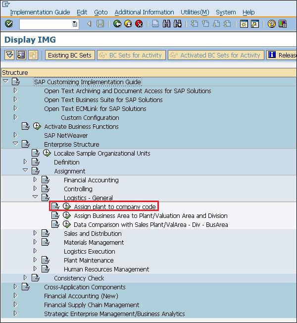 SAP Plant to Company Code