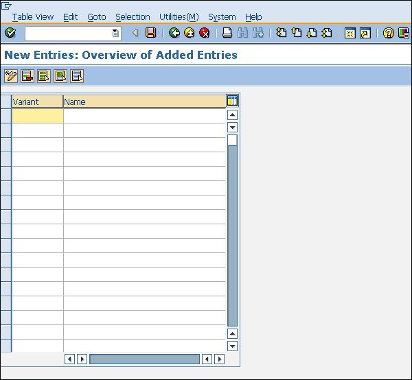 SAP posting period variant new entry details