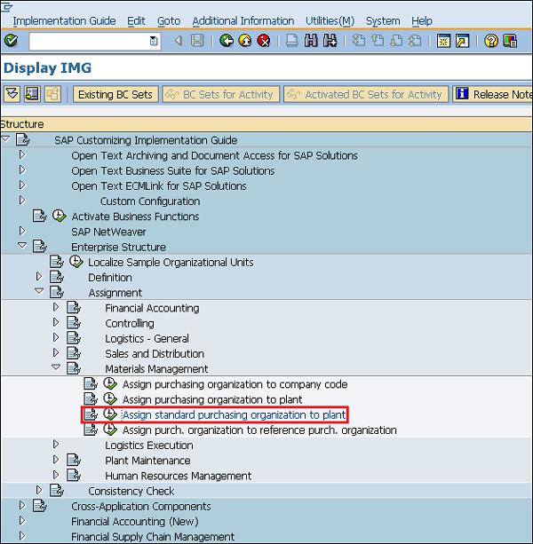 SAP Standard Purchasing Org