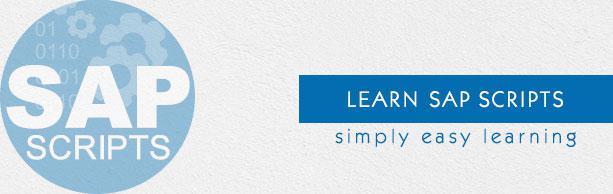 SAP Scripts Tutorial