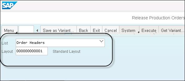 Order Header