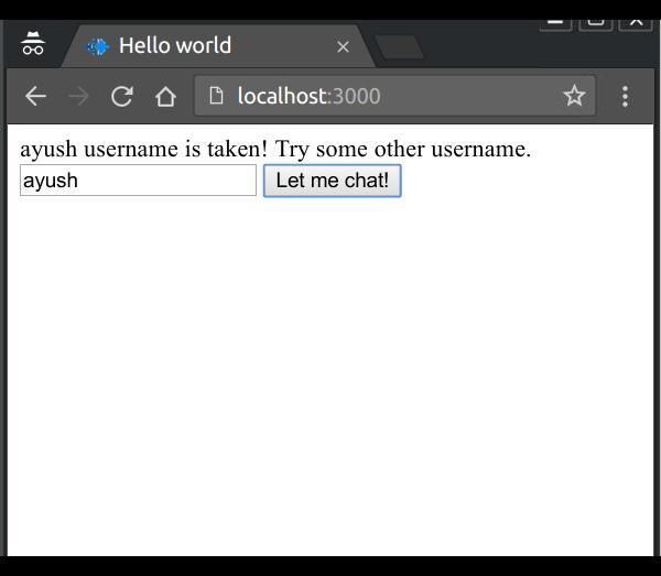 Chat name Taken