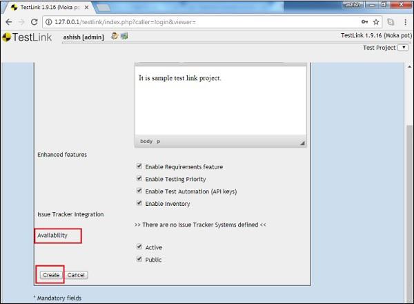 Step4 Create project