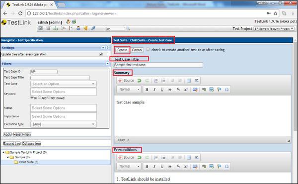 Step4 Opens Test Case