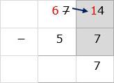 Subtract Numbers Ones Column