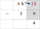 Subtract Numbers Ones Column