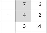 Subtract Numbers Tens Column