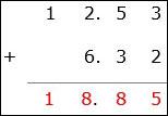 Sum of Decimal