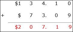 Sum of Decimal