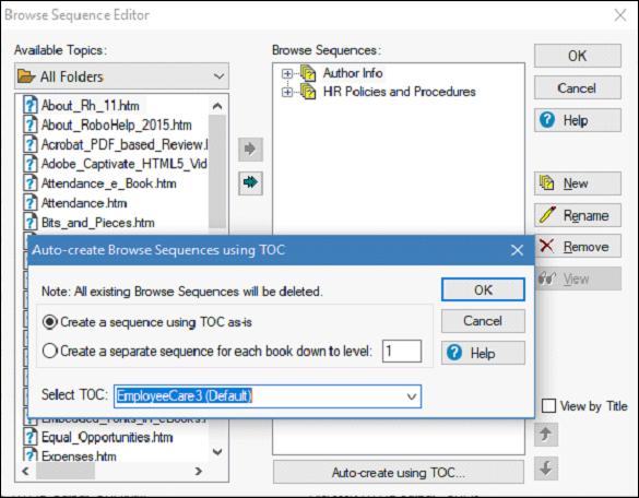 Browse Sequence Editor