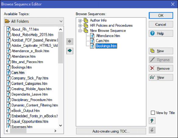 Browse Sequences Manually