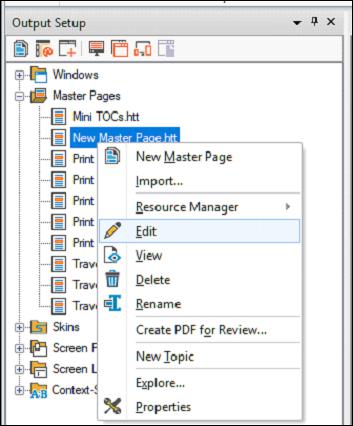 Edit Master Page