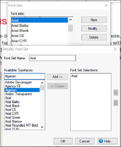 Font Set