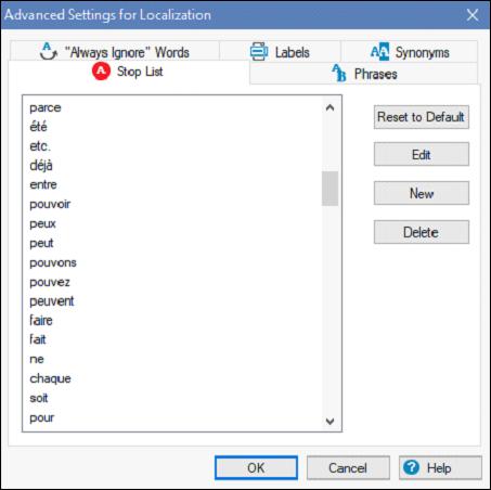 Output Tab