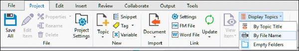 Project Tab