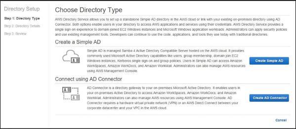 Choose Directory Type