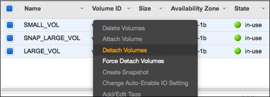Detach Volumes
