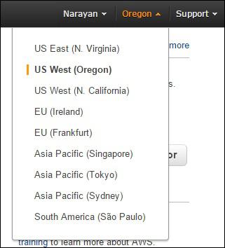 Selecting a Region