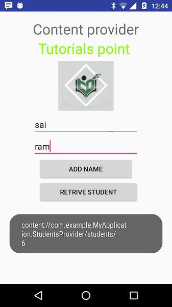 Add Records using ContentProvider