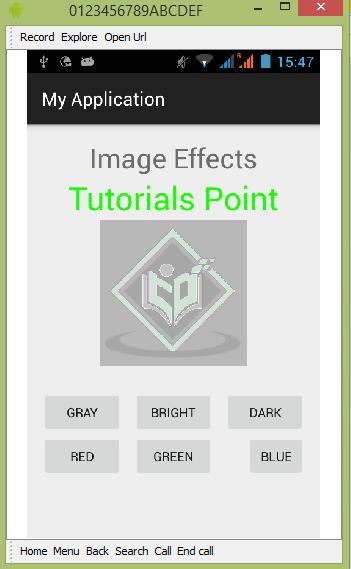 Anroid Image Effects Tutorial