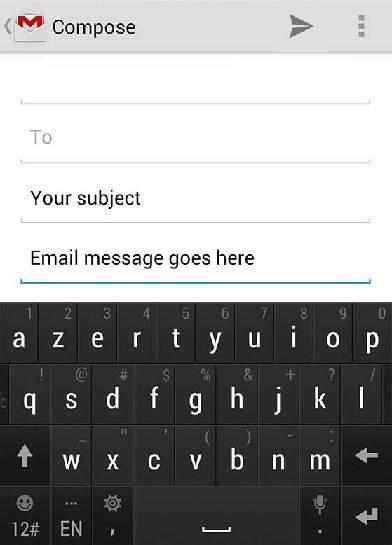 Android Mobile Gmail Screen