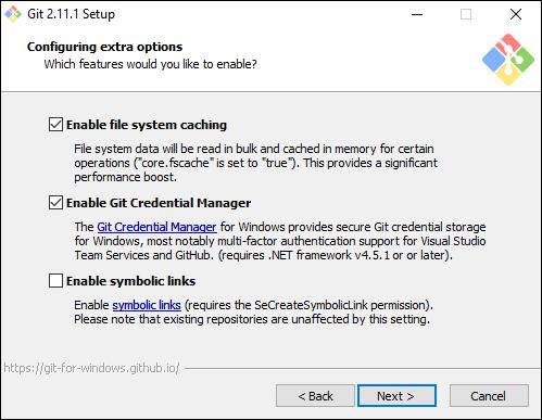 Accept Default Settings