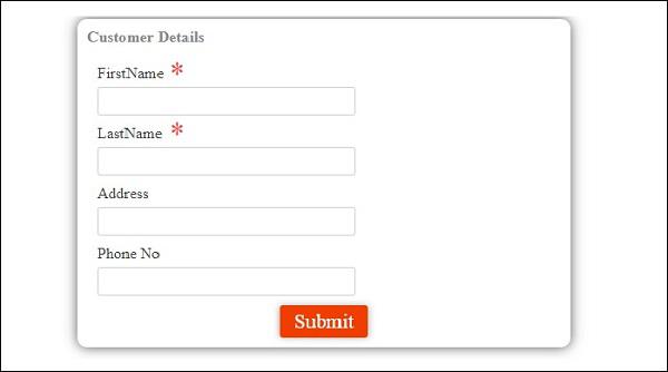 Customer Details Login Mainpage
