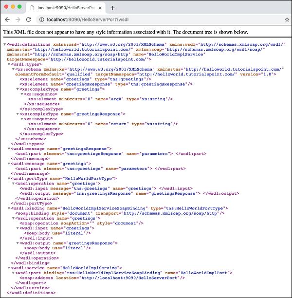 WSDL Output