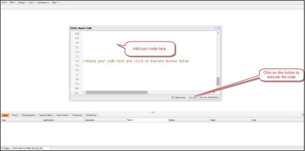 Apex Invoking From Execute Anonymous Step2