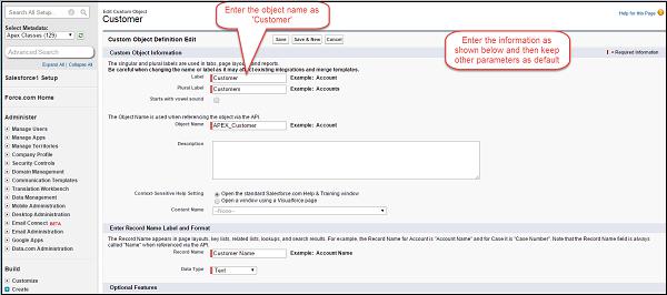 Customer Object Ceation Step5