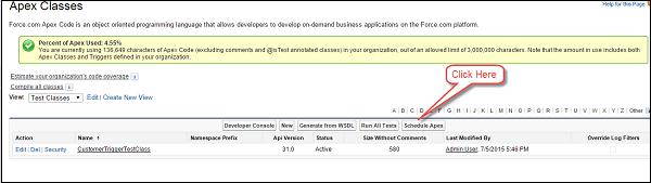 Sceduling Apex from Detail Page Step2
