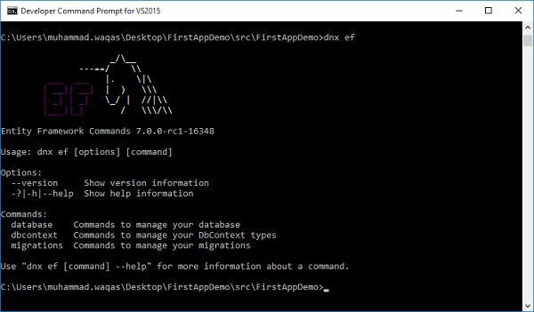 DNX EF Command