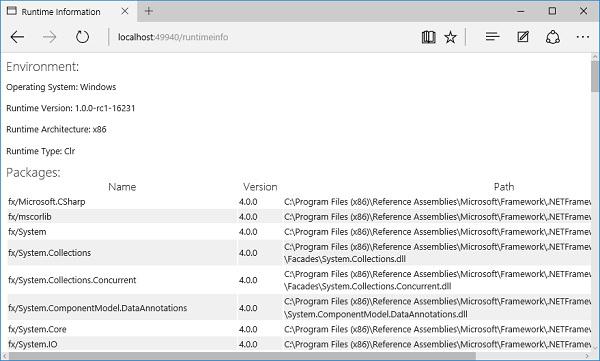 Runtime Information