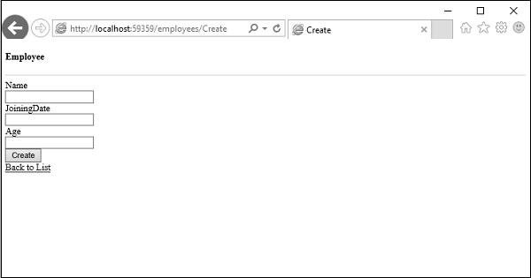 Clicking Create New