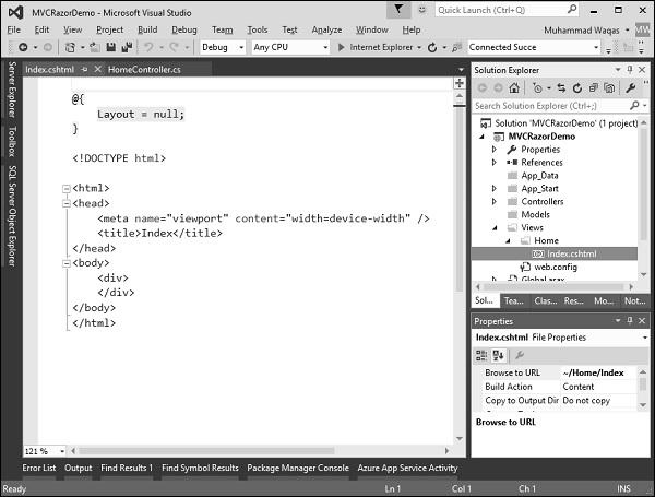 Create Index.cshtml