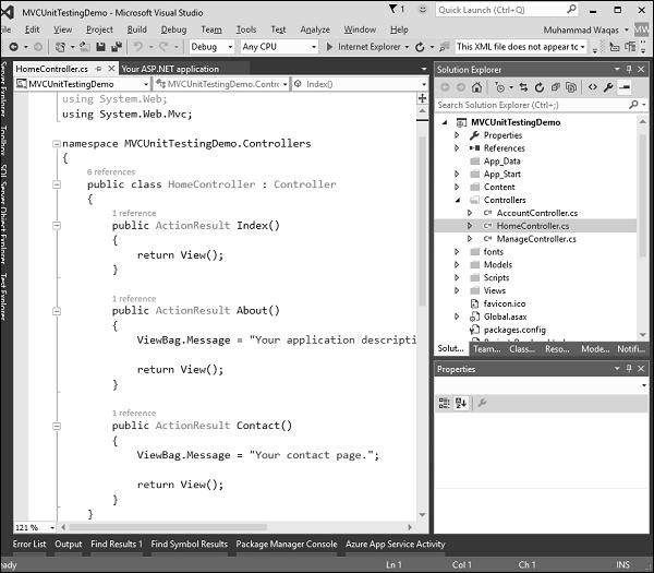 HomeController.cs file