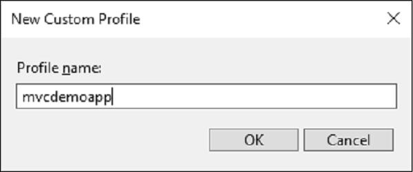 New Custom Profile dialog