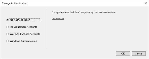 No Authentication
