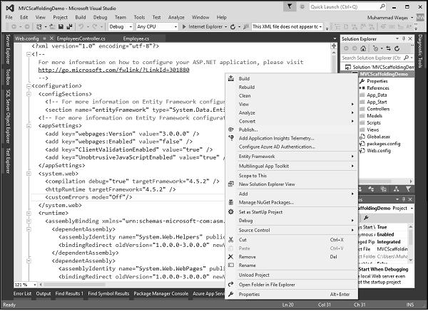 Solution Explorer