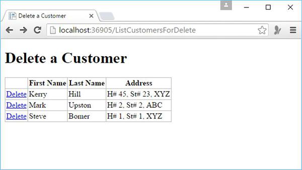 Delete A Customer
