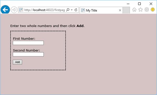 Enter Two Numbers