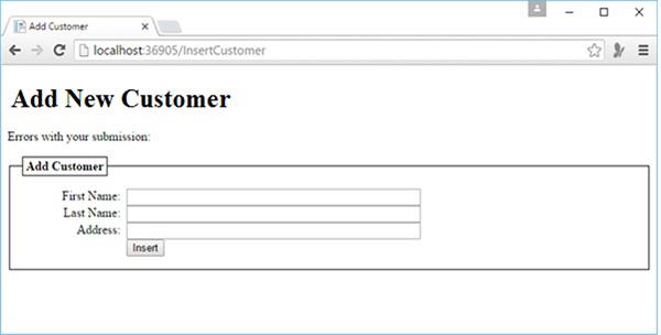 Insert Customer