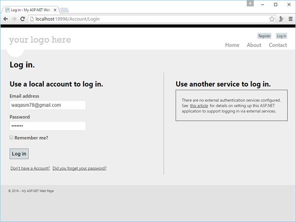 Login Local Account